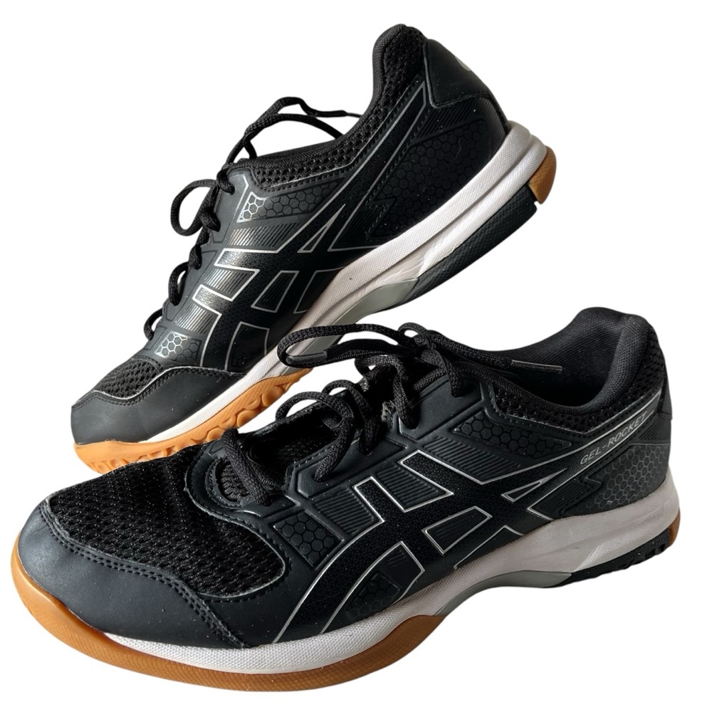 Asics Gel Rocket 8 B756Y Athletic Volleyball Shoes Black Womens 9